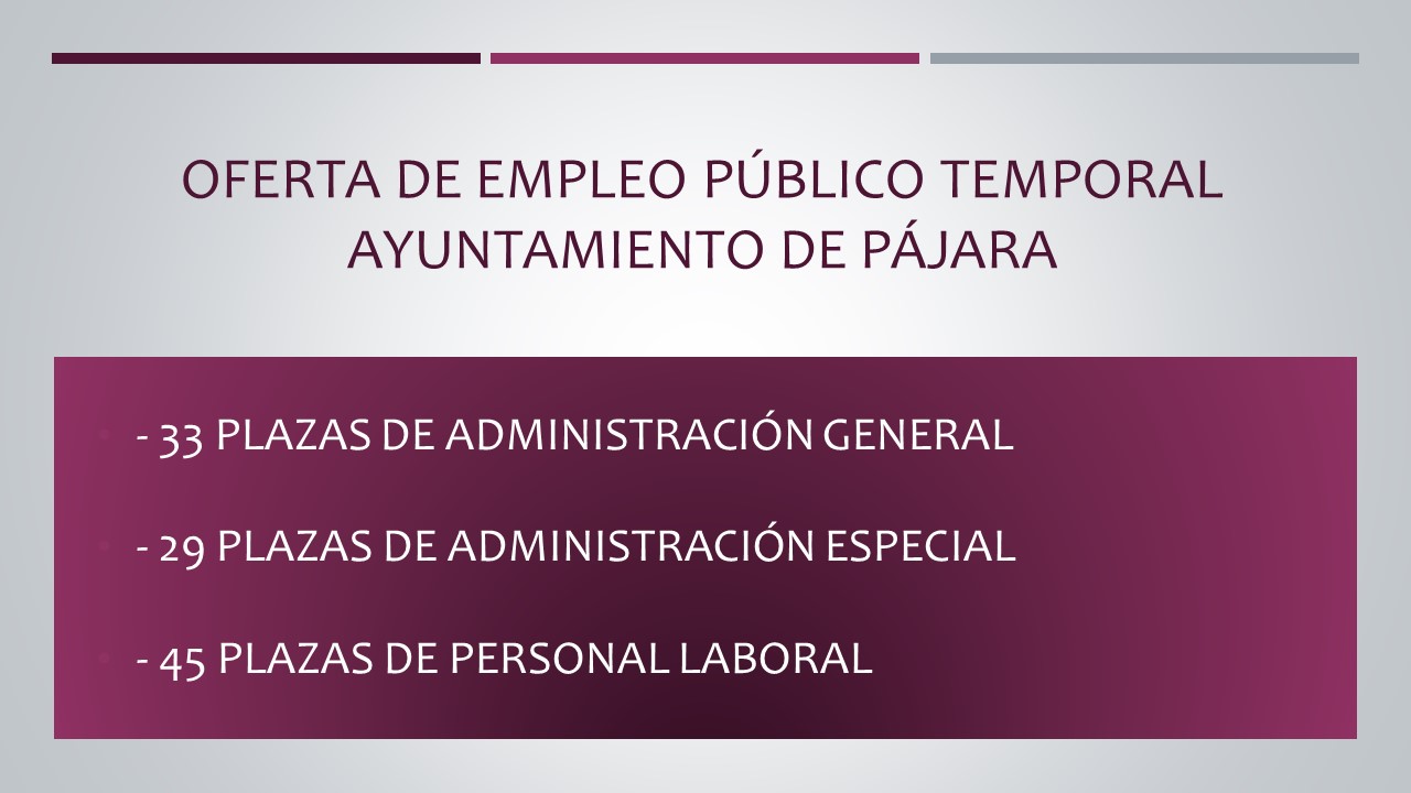 Oferta de Empleo Público para el Ayuntamiento de Pájara